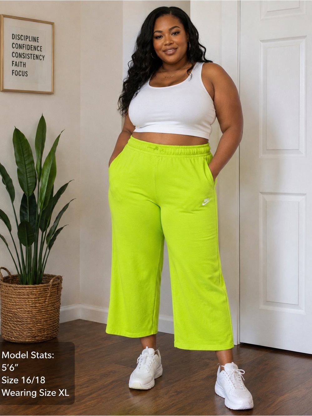 NWT Nike Mid Rise Wide Leg Fleece Pants
